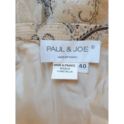 Pre-owned Paul & Joe Silk Mid-length Skirt In Ecru