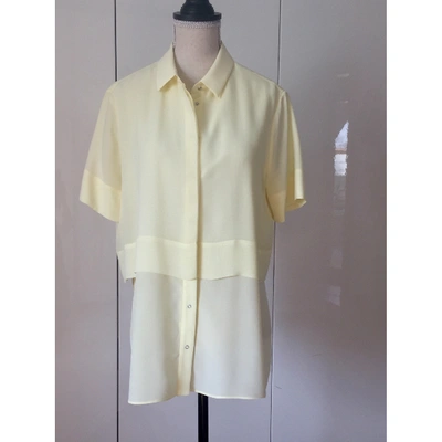 Pre-owned Alexander Wang T Silk Blouse In Yellow