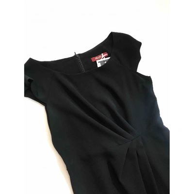 Pre-owned Max Mara Wool Mid-length Dress In Black