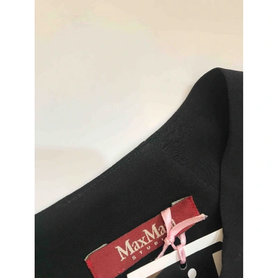 Pre-owned Max Mara Wool Mid-length Dress In Black