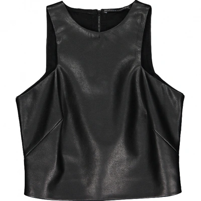 Pre-owned Ermanno Scervino Leather Top In Black