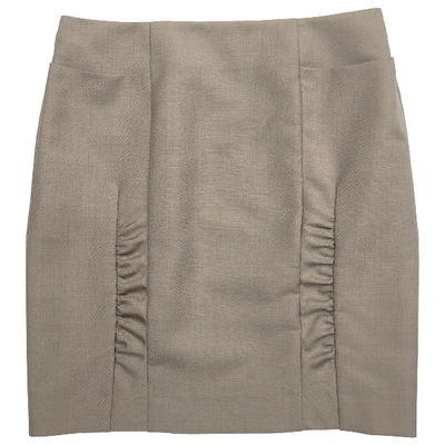 Pre-owned Chloé Wool Mid-length Skirt In Beige