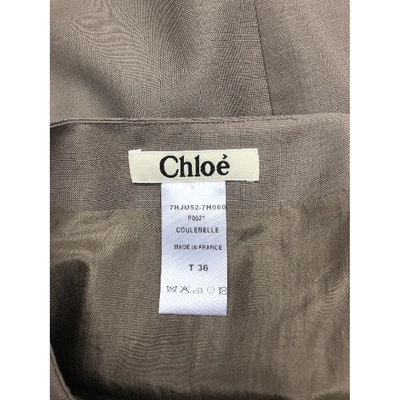 Pre-owned Chloé Wool Mid-length Skirt In Beige