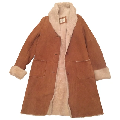 Pre-owned Hartford Camel Wool Coat