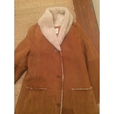 Pre-owned Hartford Camel Wool Coat