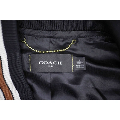 Pre-owned Coach Leather Jacket In Black