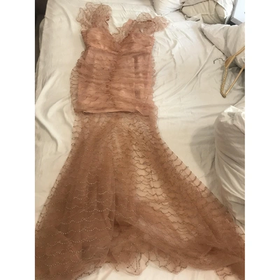 Pre-owned Alice Mccall Glitter Maxi Dress In Pink