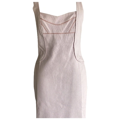 Pre-owned Zac Posen Pink Cotton - Elasthane Dress