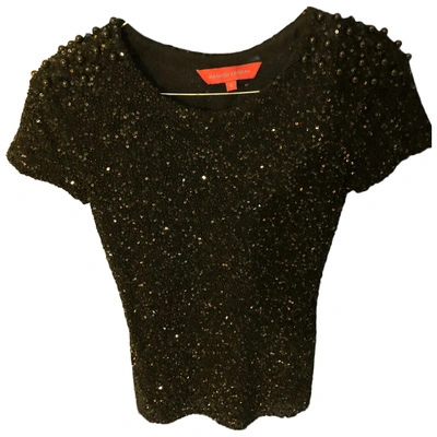 Pre-owned Manish Arora Glitter Top In Black