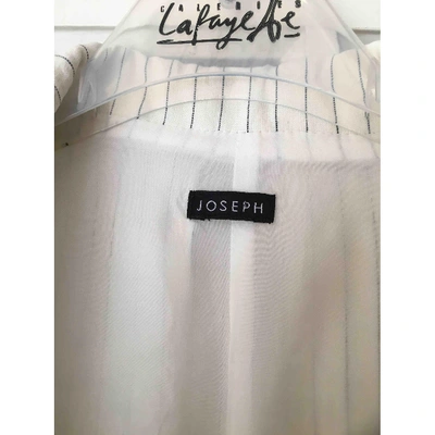 Pre-owned Joseph Linen Short Vest In Ecru