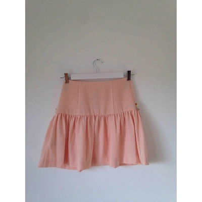 Pre-owned Manoush Mini Skirt In Pink