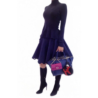 Pre-owned Alaïa Wool Skirt Suit In Blue