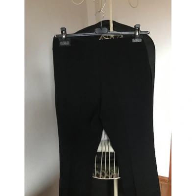 Pre-owned Kaufmanfranco Leather Straight Pants In Black