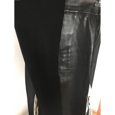 Pre-owned Kaufmanfranco Leather Straight Pants In Black