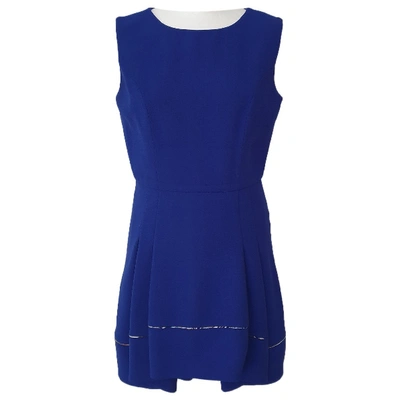 Pre-owned Matthew Williamson Wool Mini Dress In Blue