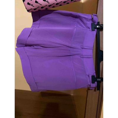 Pre-owned Blumarine Silk Shorts In Purple