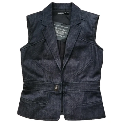 Pre-owned Balenciaga Short Vest In Navy