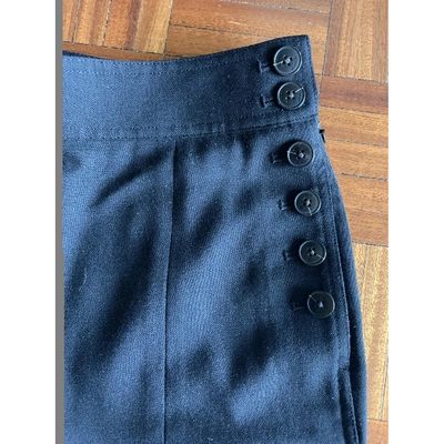 Pre-owned Tory Burch Straight Pants In Blue