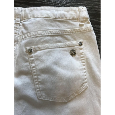 Pre-owned Roberto Cavalli White Cotton Jeans