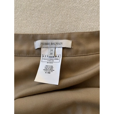 Pre-owned Pierre Balmain Beige Cotton Skirt