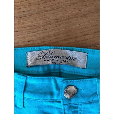 Pre-owned Blumarine Straight Jeans In Green