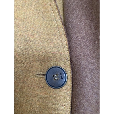 Pre-owned Fendi Camel Wool Coat