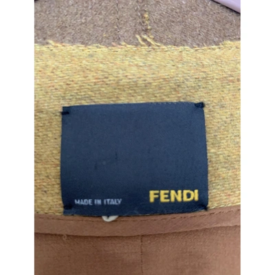 Pre-owned Fendi Camel Wool Coat