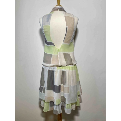 Pre-owned Patrizia Pepe Silk Mini Dress In Multicolour