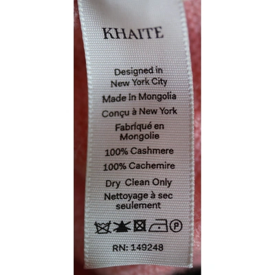 Pre-owned Khaite Pink Cashmere Knitwear