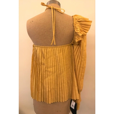 Pre-owned Rosie Assoulin Blouse In Yellow