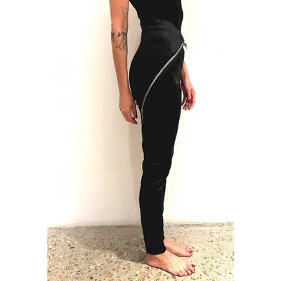 Pre-owned Maison Margiela Black Spandex Trousers