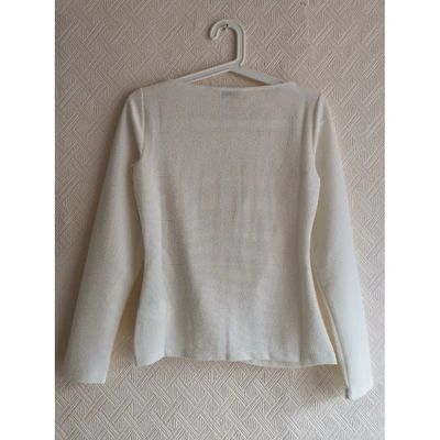 Pre-owned Club Monaco White Polyester Top