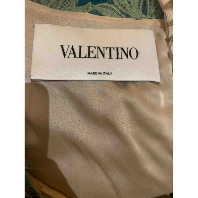 Pre-owned Valentino Lace Mid-length Dress In Green