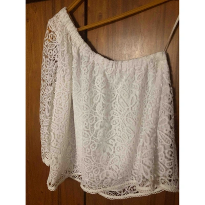 Pre-owned Rebecca Minkoff White Lace  Top