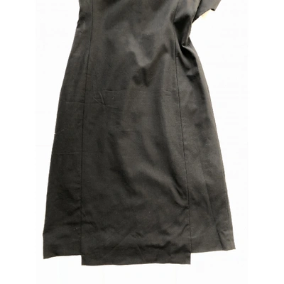 Pre-owned Theory Wool Mid-length Dress In Black