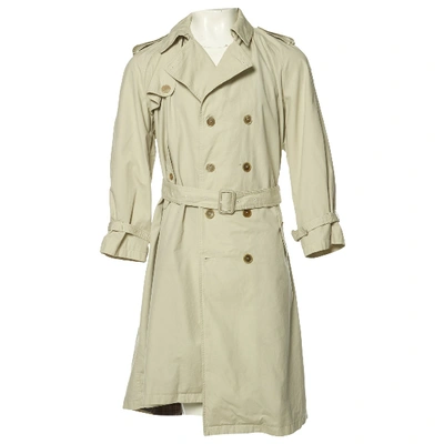 Pre-owned Balenciaga Ecru Cotton Trench Coat