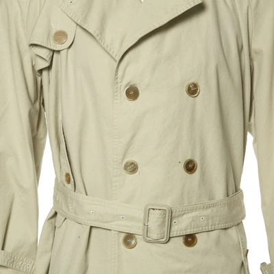 Pre-owned Balenciaga Ecru Cotton Trench Coat