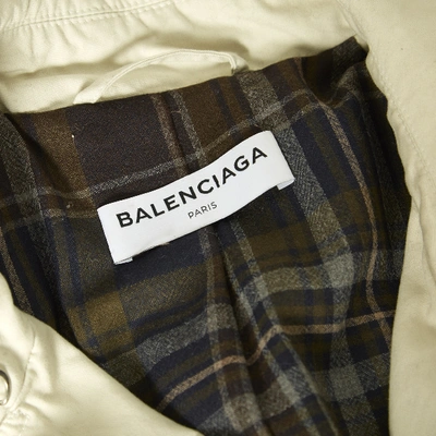 Pre-owned Balenciaga Ecru Cotton Trench Coat