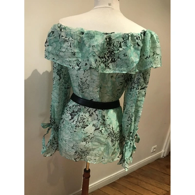 Pre-owned Paul & Joe Silk Blouse In Green