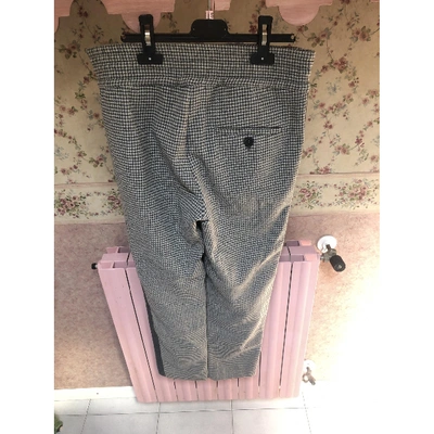 Pre-owned See By Chloé Wool Straight Trousers In Grey