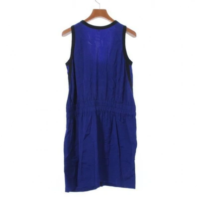 Pre-owned Gucci Blue Silk Dress
