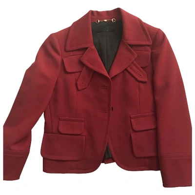 Pre-owned Gucci Red Wool Jacket