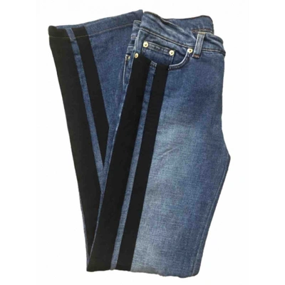 Pre-owned Roberto Cavalli Blue Cotton Jeans