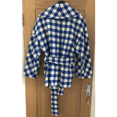 Pre-owned Mira Mikati Wool Coat In Blue