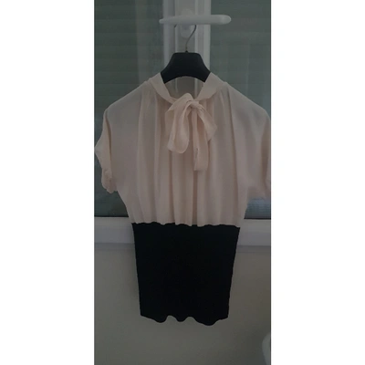 Pre-owned Bcbg Max Azria Silk Blouse In White