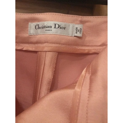 Pre-owned Dior Silk Straight Pants In Other