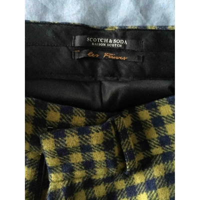 Pre-owned Scotch & Soda Wool Large Pants In Blue