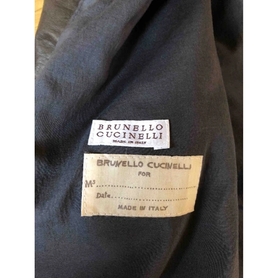 Pre-owned Brunello Cucinelli Brown Leather Leather Jacket