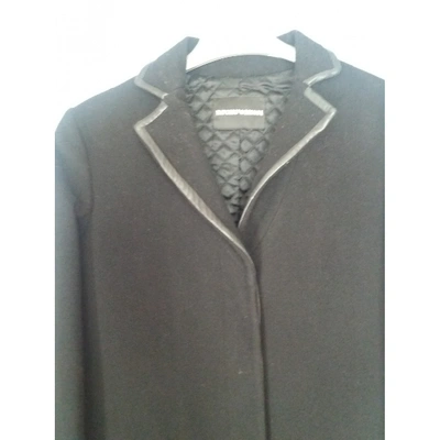 Pre-owned Emporio Armani Wool Coat In Black