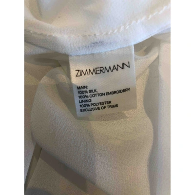 Pre-owned Zimmermann White Lace  Top